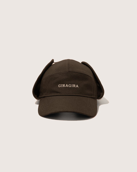 Wool Earflap Hat Brown
