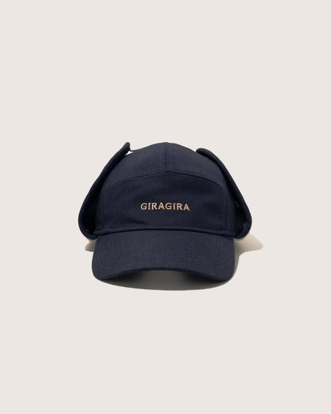 Wool Earflap Hat Navy